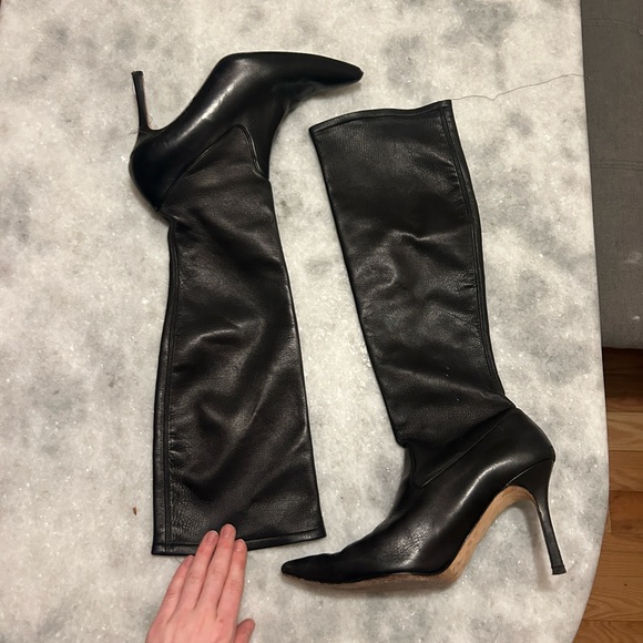 Manolo Blahnik Shoes - Vintage Manolo Blahnik Sexy Knee High Boots